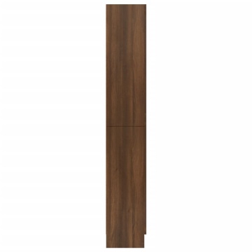 Dulap vitrină, stejar maro, 82,5x30,5x185,5 cm, lemn prelucrat - Img 4