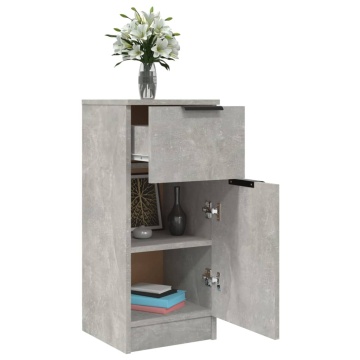 Dulapuri, 2 buc., gri beton, 30x30x70 cm, lemn compozit - Img 8