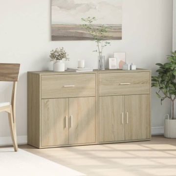 Dulapuri, 2 buc., stejar sonoma, 60x31x70 cm, lemn prelucrat - Img 3