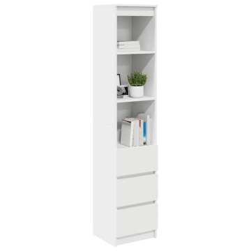 Dulapuri alb 37,5x35x180 cm lemn prelucrat - Img 4