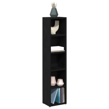 Dulapuri CD-uri 2 buc Stejar negru 21x16x93,5 cm Lemn prelucrat - Img 4