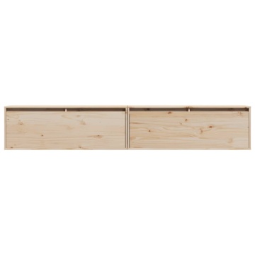 Dulapuri de perete 2 buc.,100x30x35 cm, lemn masiv de pin - Img 5