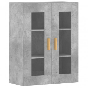Dulapuri de perete, 2 buc., gri beton, lemn prelucrat - Img 5