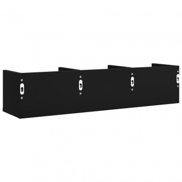 Dulapuri de perete, 2 buc., Negru, 75x18x16,5 cm, lemn compozit - Img 7