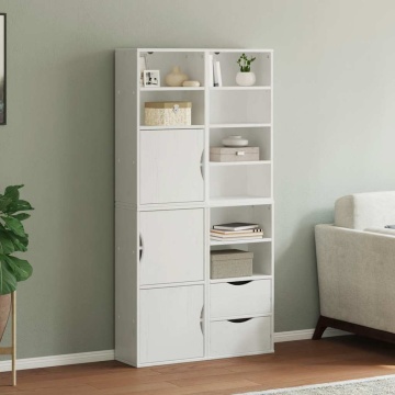 Dulapuri laterale 4 buc ODDA alb 40x24x79 cm lemn masiv de pin - Img 1
