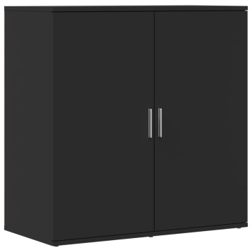 Dulapuri, negru, 2 buc., 79x38x80 cm, lemn prelucrat - Img 4