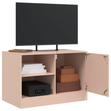 Dulapuri TV 2 buc Roz 67x39x44 cm Otel - Img 4
