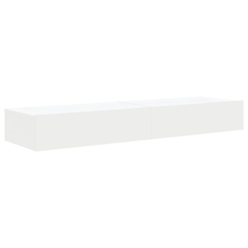 Dulapuri TV cu lumini LED, 2 buc., alb, 60x35x15,5 cm - Img 3