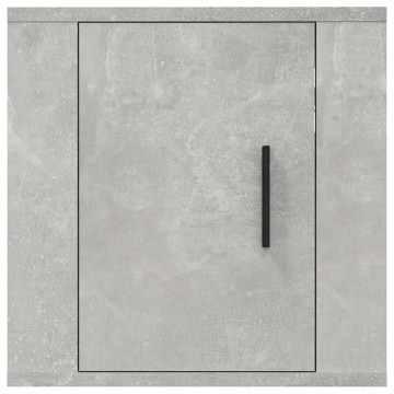 Dulapuri TV montate pe perete, 2 buc., gri beton, 40x34,5x40 cm - Img 5
