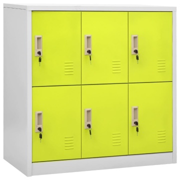 Dulapuri vestiar 2 buc. gri deschis și verde 90x45x92,5 cm oțel - Img 2