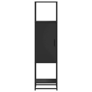 Dulapuru negru 35,5x35x139 cm lemn și metal prelucrat - Img 4
