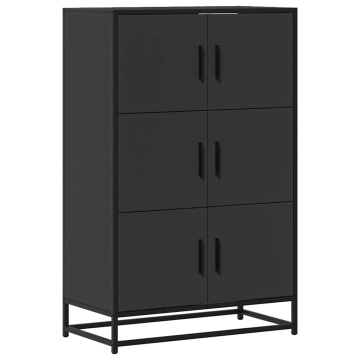 Dulapuru negru 68x35x106,5 cm lemn și metal prelucrat - Img 2