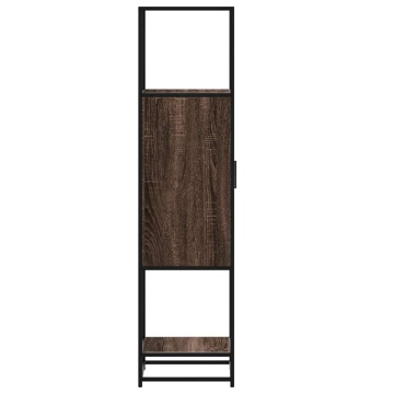 Dulapuru stejar maro 35,5x35x139 cm lemn și metal prelucrat - Img 5
