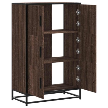 Dulapuru stejar maro 68x35x106,5 cm lemn și metal prelucrat - Img 6