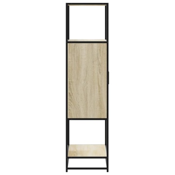 Dulapuru Stejar Sonoma 68x35x139 cm lemn și metal prelucrat - Img 8