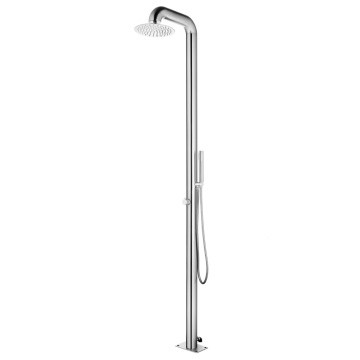 Duș de grădină cu bază maro, 230 cm, oțel inoxidabil - Img 3