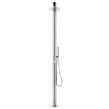 Duș de grădină cu bază maro, 230 cm, oțel inoxidabil - Img 8