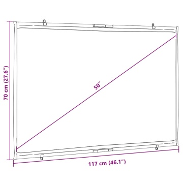 Ecran de proiecție suspendat pe perete 50 inch 16:9 - Img 6