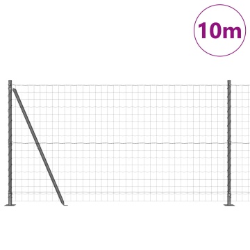 Euro Fence cu 7 stâlpi flanșați 1.2x10 m din oțel galvanizat - Img 3