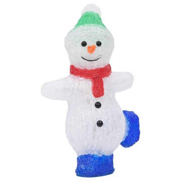 Figurină om zăpadă Crăciun LED acrilic 30cm interior/exterior - Img 4