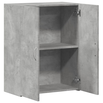 Fișet, gri beton, 60x32x77,5 cm, lemn prelucrat - Img 6