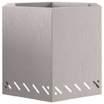 Focar fără fum Hexagonal 58x58x51 cm Oțel rezistent la intemperii - Img 4