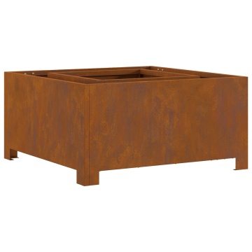 Focar Pătrat 60x60x30 cm Oțel Rezistent la Intemperii - Img 2