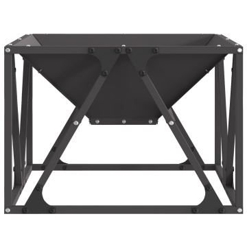 Focar Patrat Negru 50x50x35 cm Oțel - Img 4