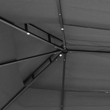 Foișor cu acoperiș, antracit, 400x300x270 cm, oțel - Img 7
