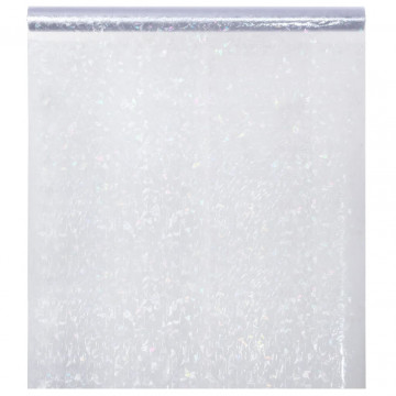 Folie fereastră mată, model curcubeu 3D, 90x2000 cm, PVC - Img 2