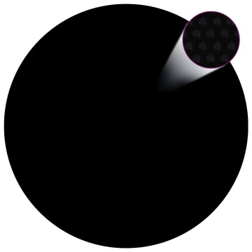 Folie solară plutitoare piscină, negru/albastru, 455 cm, PE - Img 2