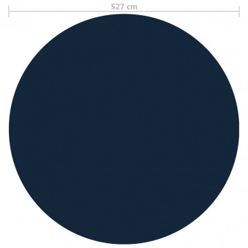 Folie solară plutitoare piscină, negru/albastru, 527 cm, PE - Img 5