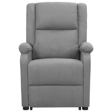 Fotoliu cu ridicare, gri deschis, textil - Img 3