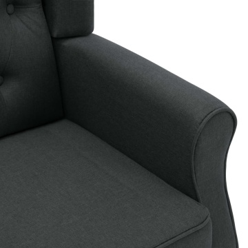 Fotoliu de masaj cu taburet, gri închis, material textil - Img 5