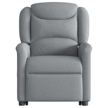 Fotoliu electric masaj rabatabil cu ridicare, gri închis textil - Img 8