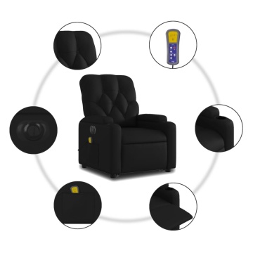 Fotoliu electric masaj rabatabil cu ridicare, negru - Img 7