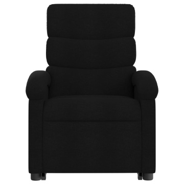 Fotoliu rabatabil de masaj, cu ridicare, negru, material textil - Img 7