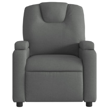 Fotoliu rabatabil, gri închis, material textil - Img 3