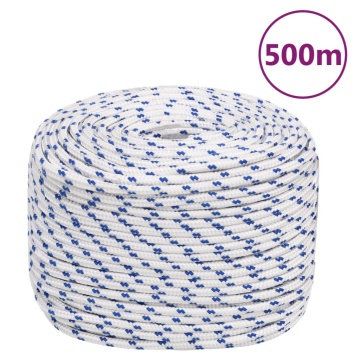 Frânghie de barcă, alb, 10 mm, 500 m, polipropilenă - Img 1