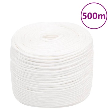 Frânghie de barcă, alb complet, 10 mm, 500 m, polipropilenă - Img 1