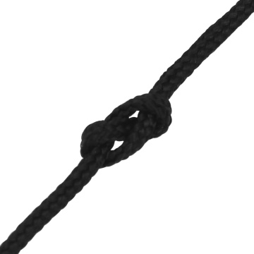 Frânghie de barcă, negru complet, 4 mm, 50 m, polipropilenă - Img 6