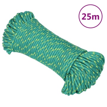 Frânghie de barcă, verde, 5 mm, 25 m, polipropilenă - Img 1