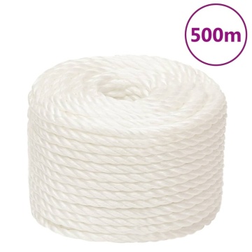 Frânghie de lucru, Alb, 10 mm, 500 m, polipropilenă - Img 1