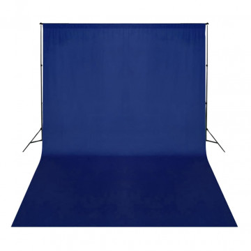 Fundal foto, albastru, 500 x 300 cm, bumbac, Chroma Key - Img 4