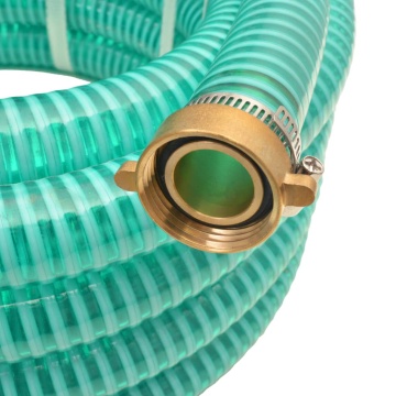 Furtun de aspirație, conectori de alamă, 15 m, 25 mm, verde - Img 2