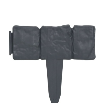 Gard de gazon, 41 buc., 10 m, plastic, aspect piatră - Img 3