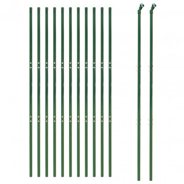 Gard de plasă de sârmă, verde, 2x25 m - Img 3
