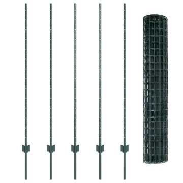 Gard Euro cu 5 U Posturi Verde 1.4x10 m Oțel - Img 4