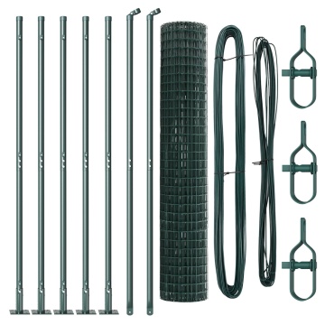 Gard Euro cu 7 stâlpi flanșați 1.6x10 m din oțel galvanizat - Img 2