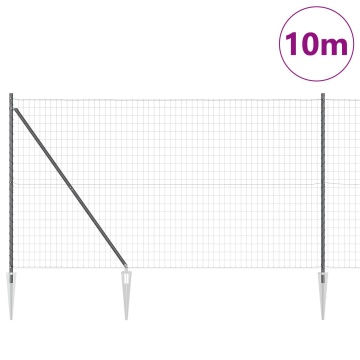 Gard Euro cu 7 țevi spike 1.6x10 m Oțel galvanizat Gri - Img 3